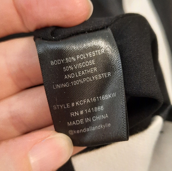 Kendall & Kylie Striped Leather Trim Skirt M - Picture 6 of 6